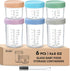 DRKIO 6 Pack Glass Baby Food Storage Containers - 4 & 8