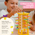 3+ 4-in-1 Nene Toys BeeFall Wooden Tower Game for Kids Stick Drop Bee Game with Dice & Action Cards, Rainbow Sticks