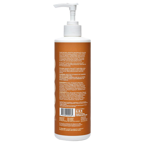 Dr. Natural Baby Lotion - Almond and Mandarin, 16 oz, Hypoallergenic, Non-Greasy, Organic Shea Butter