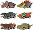 DINOBROS Dinosaur Toy Pull Back Cars, 6 Pack, Dino Toys for 3 Year Old Boys and Girls