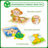 TOY Life 6 Piece Wooden Puzzles for Toddlers 1-3, Montessori Learning Toy