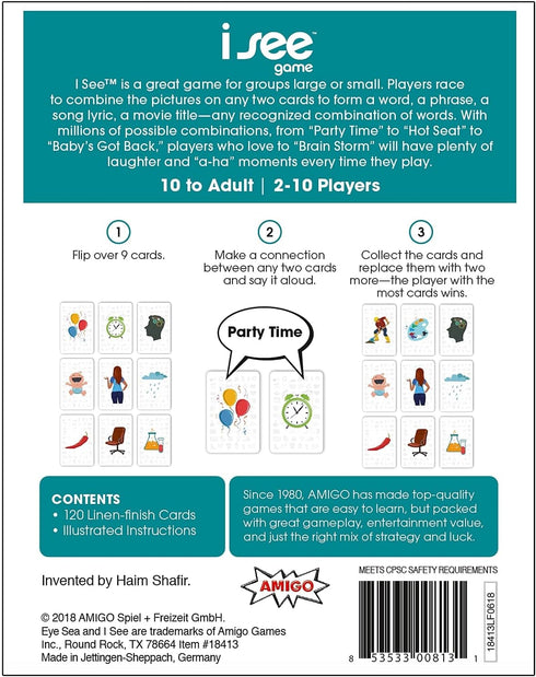 AMIGO Games Eye Sea - Fun Fast-Paced Brainstorming Party Card Game for 2-10 Players