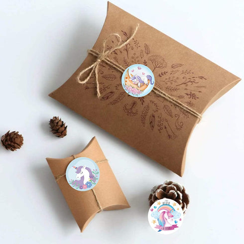 1000pcs Unicorn Label Stickers, DIY Decoration Stickers, 1 Inch Self-Adhesive for Party Gift Bags (10 Styles)