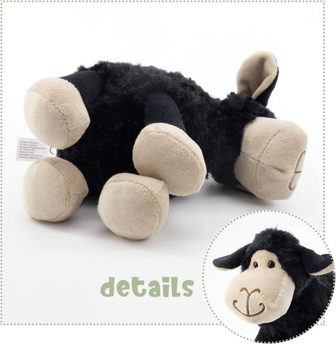 6.5" Black Sheep Stuffed Animals, Soft Lamb Plush Toys for Newborns, Great Birthday and Baby Shower Gifts