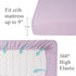 100% 28x 52x 9 Muslin Crib Sheets, Cotton Soft Breathable Fitted Toddler Bed Sheet, Standard Size Baby Mattress Cover