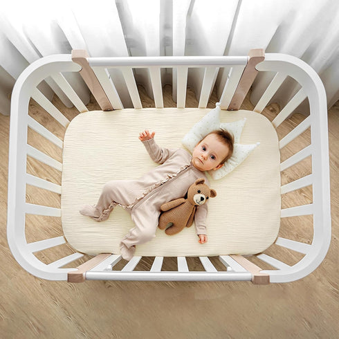 Soft Muslin Bassinet Sheets for Babies - Fitted and Breathable