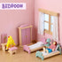 35 Set 8 1:12 Sumind Pcs Wooden Dollhouse Furniture with Family Figures, Scale Miniature Dolls House Accessories
