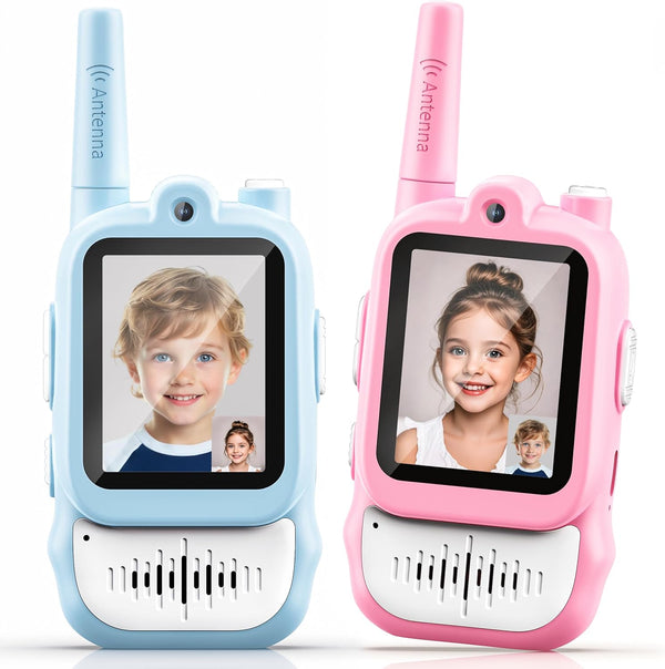 Lapare Kids Video Walkie Talkies, 2-Way Rechargeable Walkie Talkies with Screen, HD Real-time