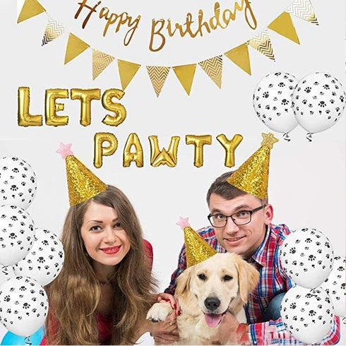 Cat & Dog Birthday Party Supplies - Pawty Balloons, Hats, Decorations & Banners