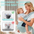 JWPEHOE 6 in1 745 lbs Baby Carrier Newborn to Toddler, Ergonomic M Position Baby Carrier with Hip Seat, Adjustable