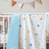 30x40 inches, Outer Space Baby Blankets for Boys, Soft Nursery Minky Blankets with Muslin and Dotted Fleece Back