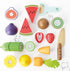 Le Toy Van Wooden Chopping Board and Super Food Set for Pretend Play - Suitable for Boys & Girls 24+ Months