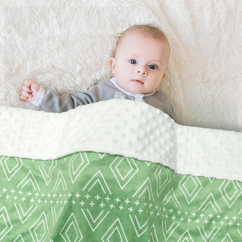 30x40 Inches, TANOFAR Baby Blankets for Unisex Boys Girls, Ultra Soft Minky Blanket with Double Layer Dotted