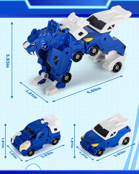 2 3+, Collision Transforming Dinosaur Car Toy, Crash & Transform Magnetic Cars Transform into Dinosaur Toys, Dino Robot