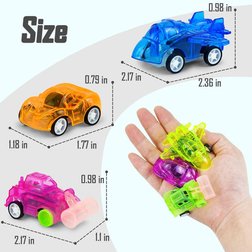 50 Mini Pull Back Cars for Kids 3-5 Years Old,Car Party Favors Toys Bulk Vehicle Set - Micro Preschool Cars for Goodie Bags, Treasure Box, Classroom Prizes, and Giveaways