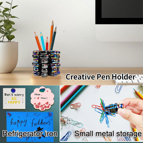 30 Pcs Large fridge magnets, hematite magnet fidget kit, irregular refrigerator magnets for kitchen, DIY Educational