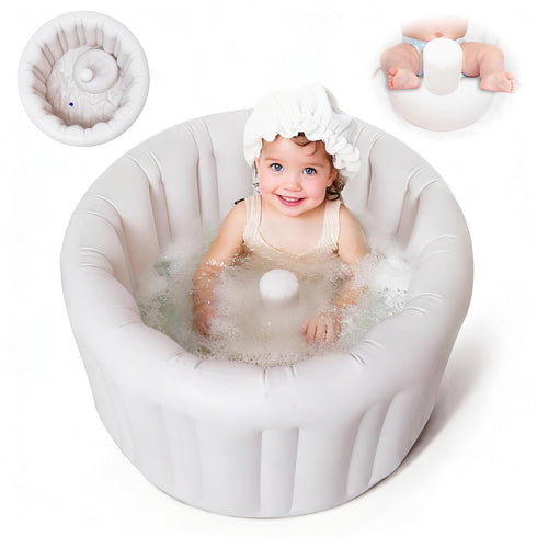 Hantaiwan Inflatable Baby Bath Seat for Sitting Up XL, Inflatable Soft Tub for