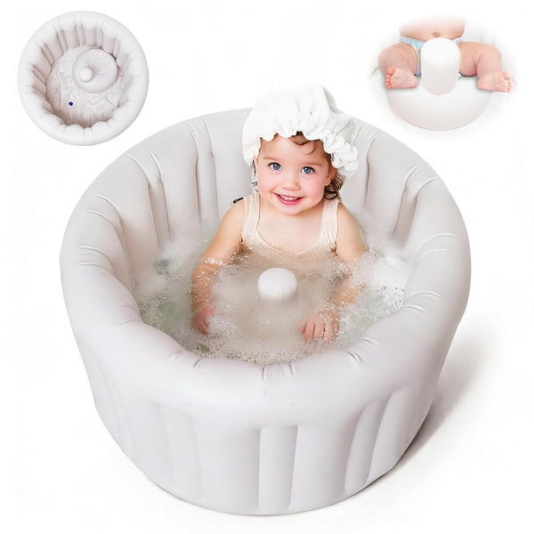 Hantaiwan Inflatable Baby Bath Seat for Sitting Up XL, Inflatable Soft Tub for