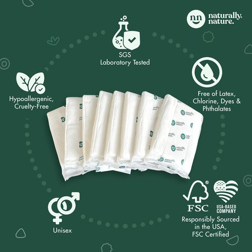 5, (3 Packs 32 Naturally Nature Overnight Diaper Booster Pads, Stops Overnight Leaking, Diaper Liners for Toddler