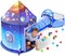3 in 1 Rocket Ship Play Tent with Tunnel Ball Pit for