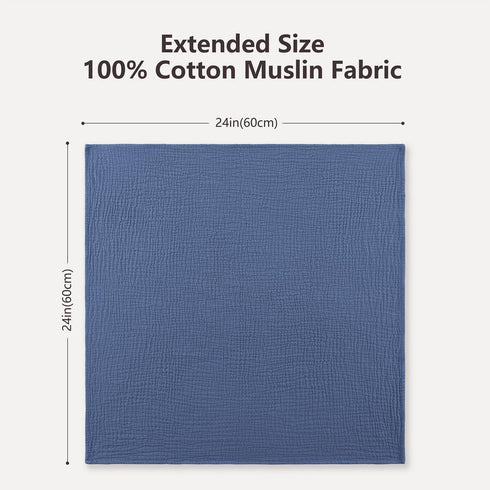 24x24 Inches 100% 4 7 Pack Susurration Muslin Burp Cloths Ultra Soft Cotton, or Baby Washcloths for Newborn, Absorbent