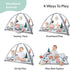 7-in-1 0-6, 6-12 Tummy The Peanutshell Unisex Baby Play Gym & Play Mat - Playmat Baby Toys Months Time Mat with Hanging