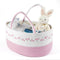 k8PurrDog Diaper caddy Organizer, Cotton Rope Gift Basket with Removable Divider, Nursery Storage