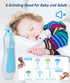 Baby Healthcare and Grooming Kit, Electric Safety Nail Trimmer with Hair Brush Comb for Newborn Infant Toddlers, Baby