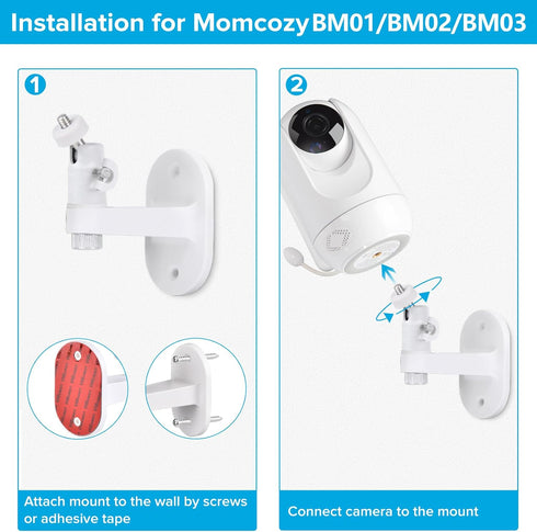 wochel Momcozy BM01/BM02/BM03 Adjustable Baby Monitor Mount Compatible with Video Baby Camera, Easy to Assemble