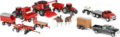 1/64 20 Set ZFN44091 ERTL Case IH Tractor and Vehicle Piece Value