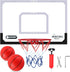 Upgrade Basketball Hoop Set - Extra Large 26" x 17" Pro Indoor Hoop for Door & Wall, Includes 2 Balls and Complete