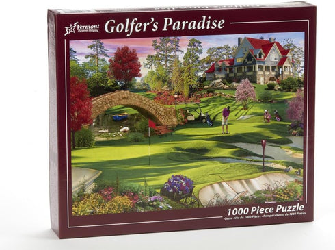 1000 Vermont Christmas Company Golfer's Paradise Jigsaw Puzzle Piece