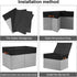 Gowee Closet, 26"x17" x17" Large Toy Storage Box with Lid, Sturdy Toys Storage Chest Bin Organizer Basket with Dividers