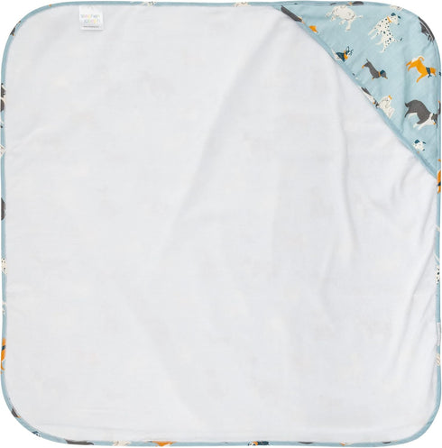 Dog Design Baby Muslin Hooded Towel with Washcloth