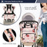 PaChyLuu Backpack Lady Bugs on Pink Diaper Bag Waterproof Travel Baby Bag with Stroller Straps Large Capacity Multi