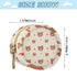 Bear Round Pacifier Storage Case with Zipper, Portable Pacifier Case for Travel, Diaper Bag & Purse, Pacifier Container