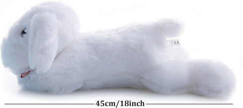18'' WEWILL Light up White Puppy Dog LED Stuffed Animal with Colorful Night Light Glow Soft Plush Toy Gifts for Kids on