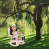 18" Emily Rose Doll Adirondack Rocking Chair - Pink Wooden Heart-Back Design Furniture with Smooth Rocking Motion - USA