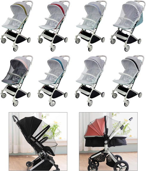 RSHuiOUXX Strollers Net Breathable Full Coverage Baby Net for Baby Carriers Pushchair Pram Pushchair Canopy