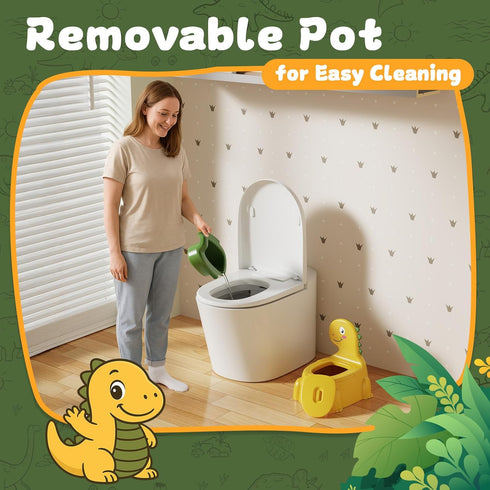 Gliizee mall 1-3 Potty Training Toilet Toddler Potty Chair Kids Boys Girls Dinosaur Animal Comfortable Potties Training