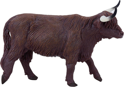 MOJO Highland Cow, Realistic Farm Animal Toy Replica, Hand Painted Figurine