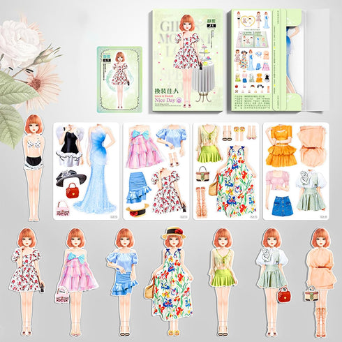 Daniel Axel Magnetic Princess Dress Up Paper Doll Pretend Play Toys Magnet People Clothes
