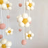 Goukurlsma Daisy Mobile for Crib Boho Baby Crib Mobile for Girls Pink Felt Flower Baby Mobile for Crib