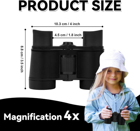 DR. ANISON Set 3-12 Binoculars for Kids Toy Binoculars for Age Years Old Boys Girls Outside Play, Bird Watching