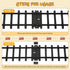 Liliful 12 Pcs Train Track Accessories with 24 Snap Buttons for Boys and Girls, Railroad Building Toy