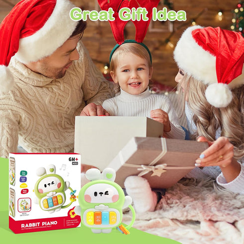 Redbeann 6-12 1-3, 1 Baby Musical Toys Months, Rabbit Piano for Baby Musical Toys for Toddlers Busy Board with Music