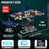 Set Set 8-14, Enthusiasts631PCS Mechanical Shark Building with Lights, Rotatable Link Components & Display Stand, STEM