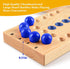 2-6 36 12 Deeper Holes & Larger Marbles Original Wooden Marble Board Game, Portable for Players, Wahoo Game