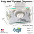 (2 Pack) 84 Count Pack Gadjit Wet Wipes, Hand Wipes & Baby Wipes Wall Dispenser | Mounts on a Wall and Holds Up to a |