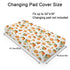 Watercolor Oranges Changing Pad Covers, Retro Floral Leaves Baby Nursery Diaper Changing Table Sheets 32''x16''